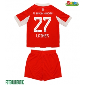 Bayern Munich Konrad Laimer #27 Hemmaställ Barn 2025-26 Kortärmad (+ Korta byxor)